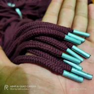 MERAH FLAT AGLETS BURGUNDY HOODIE STRAP RED MAROON