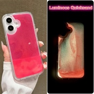 Luminous Quicksand Transparent Phone Case iPhone 16 Pro Max 16 15 14 13 12 Pro Max 16Plus 11 Clear S