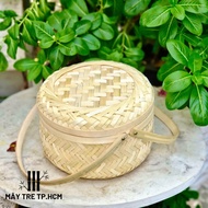 Multi-purpose bamboo and rattan gift box, gift box for fruits and candies, holiday gift basket setup