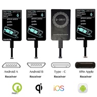 5V 1.5A Wireless Charger Receiver Type C Micro USB Qi Fast Wireless Charging Adapter for IPhone Andr