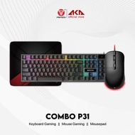 Jasmin.store1 Fantech P31 3 in 1 Combo Gaming Keyboard Mouse Mousepad