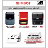 Niimbot B Series - B1/B21/B3S White and Transparent Thermal Labels
