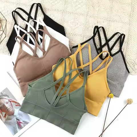 Breathable Sports Bra Anti-sweat Fitness Top Seamless Yoga Bra Shockproof Crop Top Women Push up Spo