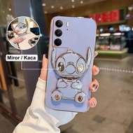 Soft Case realme C75X C75 C15 C12 Silicon Holder Mirror Stitch Plating Premium