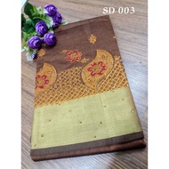 [Ready Stock] Stone Work Saree / Designer Soft Silk Cotton / Shiny Silk Cotton Saree / India importe