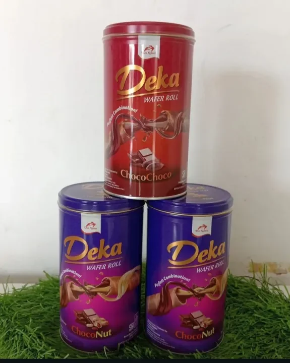 Deka Wafer Roll Tin 360g 360 gram kaleng-Deka Wafer Roll ChocoChoco Kaleng 300g-Deka Wafer Roll Kale