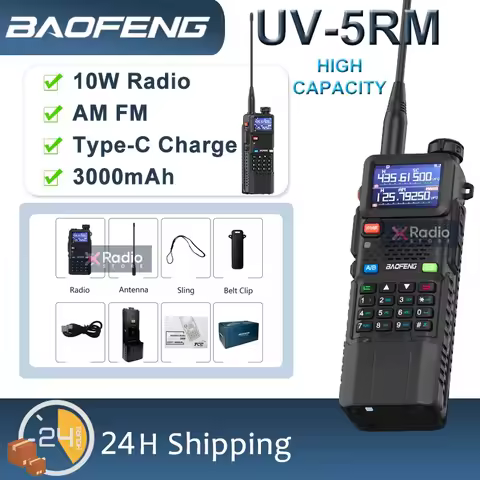 Baofeng Long Range Walkie Talkie UV-5RM 10W High Power Multifunctional Two-Way Radios with 999 Store