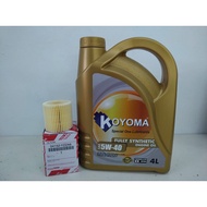 TOYOTA ALTIS 09Y, WISH 09Y, HARRIER 13Y, SIENTA PRIUS 1.8 LEXUS CT 1.8 OIL FILTER+KOYOMA 5W40 FULLY 
