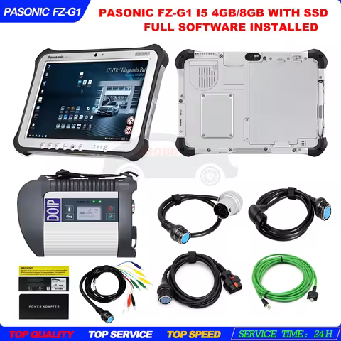 Pasonic FZ-G1 tablet (full Xentry das wis epc software installed)+MB STAR C4 doip Multiplexer For Be