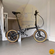 Fnhon Gust 18” • 10 Speeds Shimano Tiagra Litepro Folding Foldable Foldie Fold Bicycle Bike Batman Black Dahon Tern 349