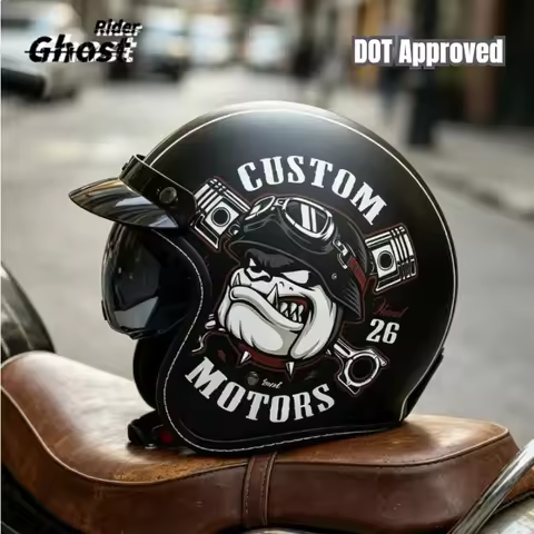 Hot Open Face Motorcycle Helmet Vintage Capacete De Moto Helmet Unique Retro 3/4 Half Casco Casque F