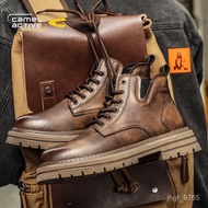 KY/🥭Camel active（camel active）Martin Boots Men's Boots2023Winter Boots Men's Retro British Leather Boots Platform Men's