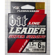 100% ORIGINAL YGK bit LINE FLUROCARBON LEADER SUPER STRONG - MADE IN JAPAN (6lb, 8lb, 10lb, 12lb, 20