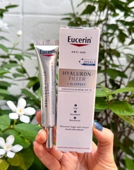 Eucerin Hyaluron Filler Eye Cream 3x Effect SPF15 ขนาด 15ml. แพ็คเกจยุโรป  บำรุงผิวรอบดวงตา ลดเลือนร