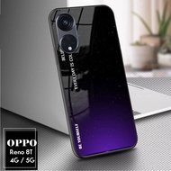 Softcase Kaca OPPO RENO 8T - [AM564] - Softcase kaca akrilik RENO 8T 4G/5G - Casing OPPO RENO 8T 4G - Case Unik - Case lucu - Kesing hp - Case handphone - Softcase mewah