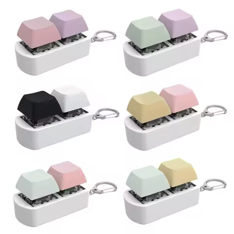 Keyboard Fidget Fidget Clicker 2 Keys Keyboard Fidget Keychain Finger Clicker for Adult To Relief Pa