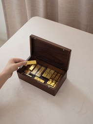 Jewelry Box Storage Display Jewelry Black Walnut Solid Wood Gold Special Storage Box 20g Gold Bars A