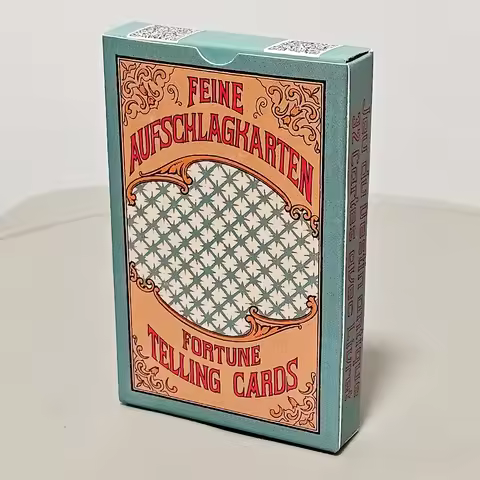 Vintage Antique Destiny Fortune Telling Cards, 32-Card Oracle Deck Le Jeu Du Destin Antique 9*6cm, T
