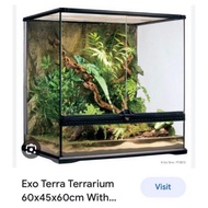 Exo Terra Terrarium 60x45x60cm With Background Tall 24x18x24”