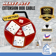 SIRIM Heavy Duty Extension Cable Reel 7M/10M Copper Wire 2/3Way Socket Portable Plug Extension Plug 