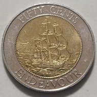 New Zealand 50 Cents Coin Sailing Endeavour Edition Oania