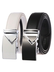 1 Piece 3.5cm Widch Black White, Belt, Versatile For Both Men And Women, Chinese Dragon Alloy Buckle