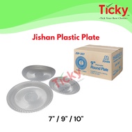 (CTN) Jishan PP Plate/Disposable Plastic Plate/Kenduri Catering Party Buffet Plate/Pinggan Plastik