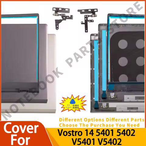NEW Back Cover For Vostro 14 5401 5402 5405 V5401 V5402 V5405 Cover 03J9MW 02H8GP Bezel Hinges Repla