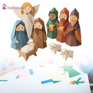 [Menolana] Origami Paper Crafts DIY Christmas Nativity Scene Paper Craft Kit Artistic Table Ornament