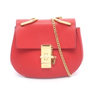 [二手，A級] Chloe Drew 單肩包，3S1031 ，RED皮革，鏈條單肩包，女士。