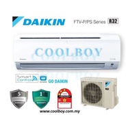 DAIKIN SMART CONTROL 1.0HP-2.5HP R32 AIR CONDITIONERS NON INVERTER FTV-P SERIES (KLANG VALLEY ONLY)