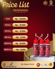 ISI 10 BOTOL PACCI HENNAKU HALAL / GROSIR HENNAKU