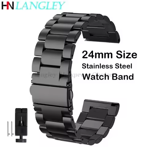 24MM Metal Watch Straps For Suunto 9 7 Baro/Suunto D5 Spartan Sport Wrist HR/Baro Smart Watch Band S