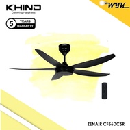 Khind 56" Bldc Ceiling Fan With Remote Control CF56DC5R (Matt Black)