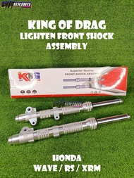 KING OF DRAG LIGHTEN FRONT SHOCK ASSEMBLY HONDA WAVE / RS / XRM / DASH / SMASH / SYM BONUS VERSION 3