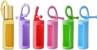 Happyupcity 6Pcs 10ml/0.3oz Silicone Roller Bottle Holder Sleeve with Hanging Rope Colorful Essentia