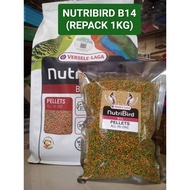 (REPACK 1KG) Nutribird B14 (VERSELE-LAGA)birdfood pellets/makanan burung/dedak buah/pellet burung/ma