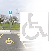 Handicap Parking Stencil - Large Disabled Symbol Template for Pavement, Driveway, Garage & Lot Paint