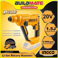 ◳ ◶ ✆ BUILDMATE Ingco 20V Cordless Rotary Hammer Engraver Chipping Gun Concrete Breaker POWERSHARE