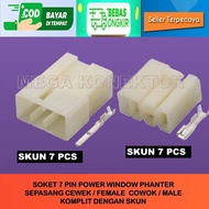 7 PIN MALE FEMALE SOCKET POWER WINDOW SOCKET 7 PIN PLUS Skun Socket 7 Pin Power Window SOCKET