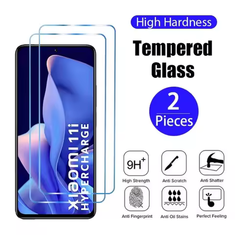 2Pcs Screen Protective Glass for Xiaomi Mi 11 Lite 5G Mi 10 Lite 11T 10T 9T Tempered Protector 11T P