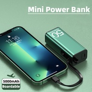 5000Mah Mini Power Bank Cellphone Fast Charging External Battery For Iphone Portable LED Emergency Own Line Powerbank For Huawei