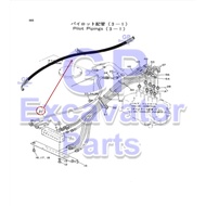 EX200-1 HYDRAULIC EXCAVATOR PILOT HYDRAULIC HOSE (4203087)
