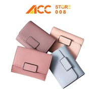 Women's Folding Wallet 117C Women Wallet Fashion Korean Retro Paragraph Short Plain Wallet ACC