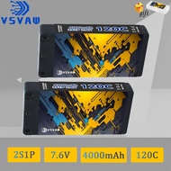 Original VSVAW 2S 7.6V 4000mAh 120C/240C Lipo Battery 1/10 Drift Racing Bigfoot Off road Hard Shell 