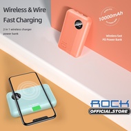 ROCK P75 PD Wireless + Fast Charge PD/FCP/QC3.0 Digital Display 10000mAh Power Bank for Apple iPhone 13 Mini/iPhone 13/iPhone 13 Pro/iPhone 13 Pro Max/iPhone 12 Mini/iPhone 12/iPhone12 Pro/12 Pro Max/Samsung/Huawei/Xiaomi/Vivo