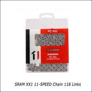 [WACB] SRAM XX1 11-Speed 11V ห่วงโซ่จักรยาน MTB พร้อมกล่องต้นฉบับ118L ลิงก์พร้อมอุปกรณ์รถจักรยานลิงก
