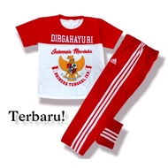 MERAH Children's Independence Suit 17 Years Boys Girls 2 6 9 Years 3 Oneset 17 August Girls 1 5 7 Ye