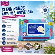 Excue Multipurpose Antibacterial Hand Wipes | Tisu Basah Pelbagai Guna  50 Wipes /Pax