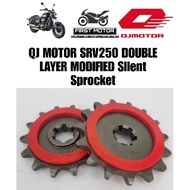 QJ MOTOR SILENT  SRV 250 / SRV250 DOUBLE LAYER FRONT SPROCKET